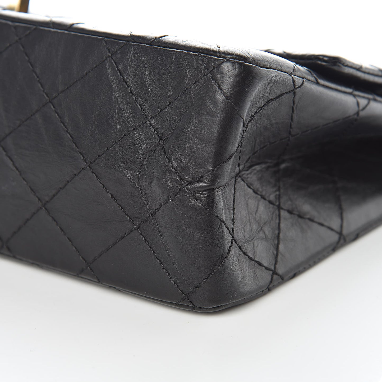 Aged Calfskin Quilted 2.55 Reissue 226 Flap Black