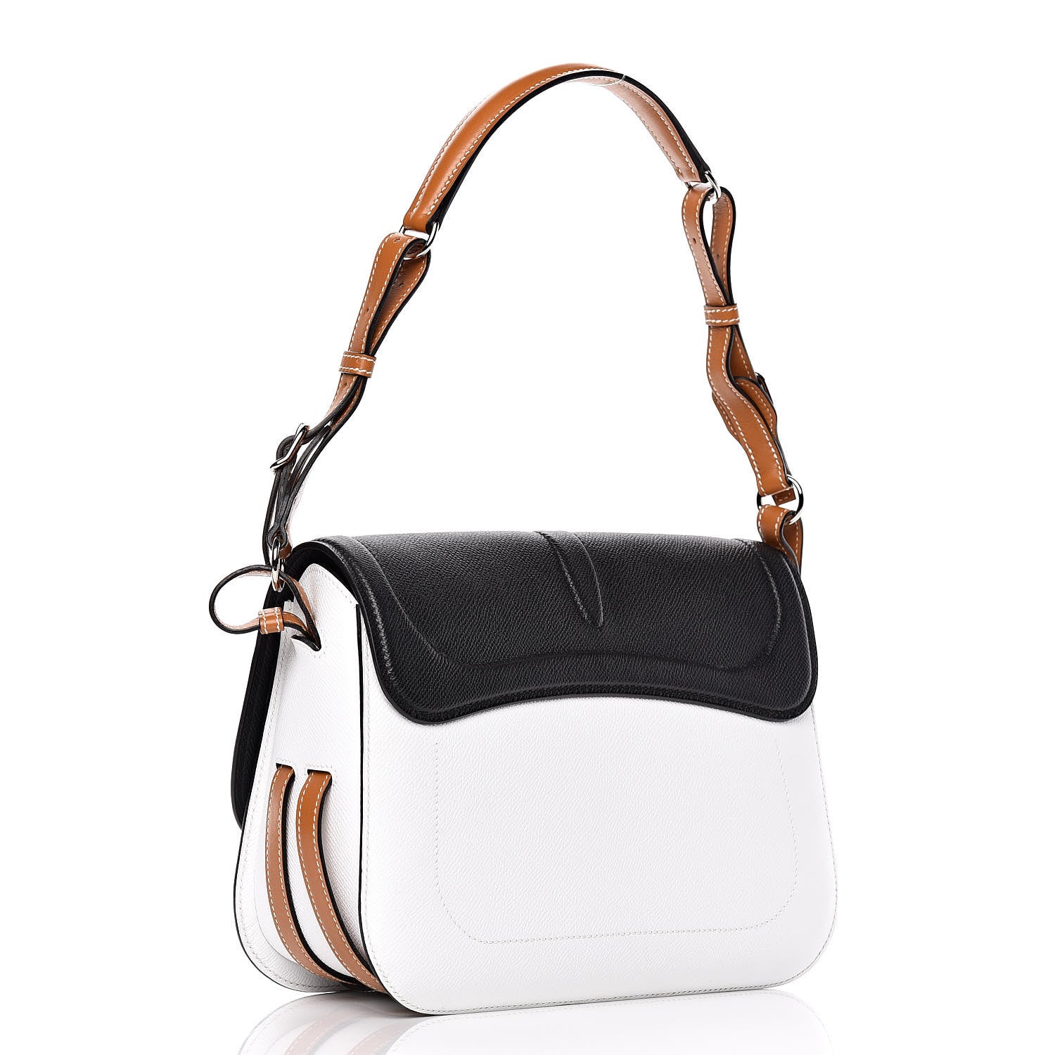 Hermes Epsom Butler Harnais White Black Natural 3 of 10
