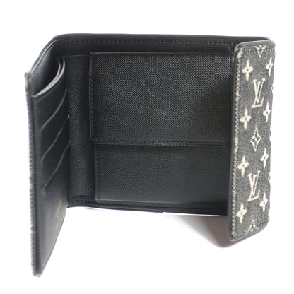 Louis Vuitton Mini Monogram Compact Wallet Black 5 of 7