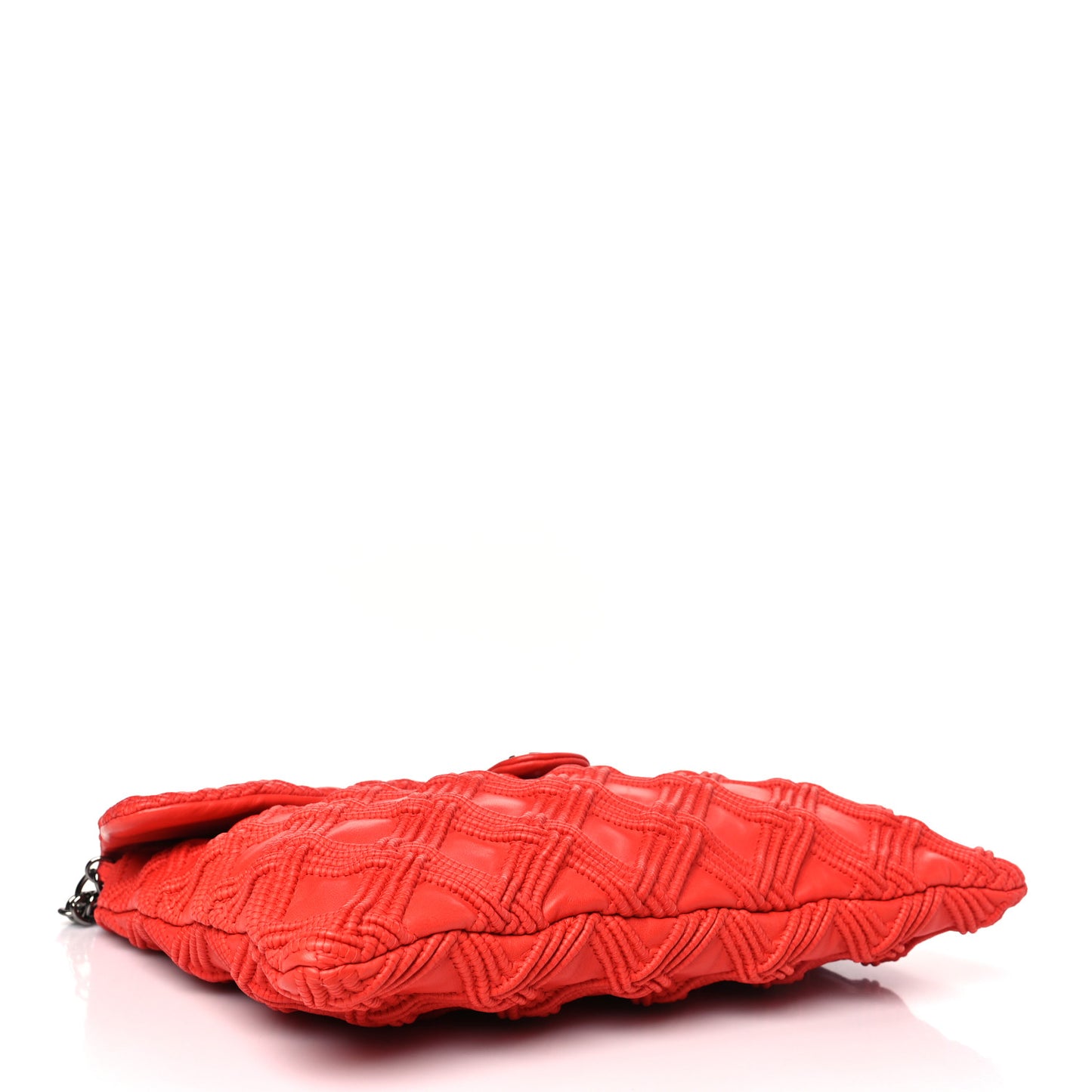 Lambskin Stitched Large Walk Of Fame Flap Red