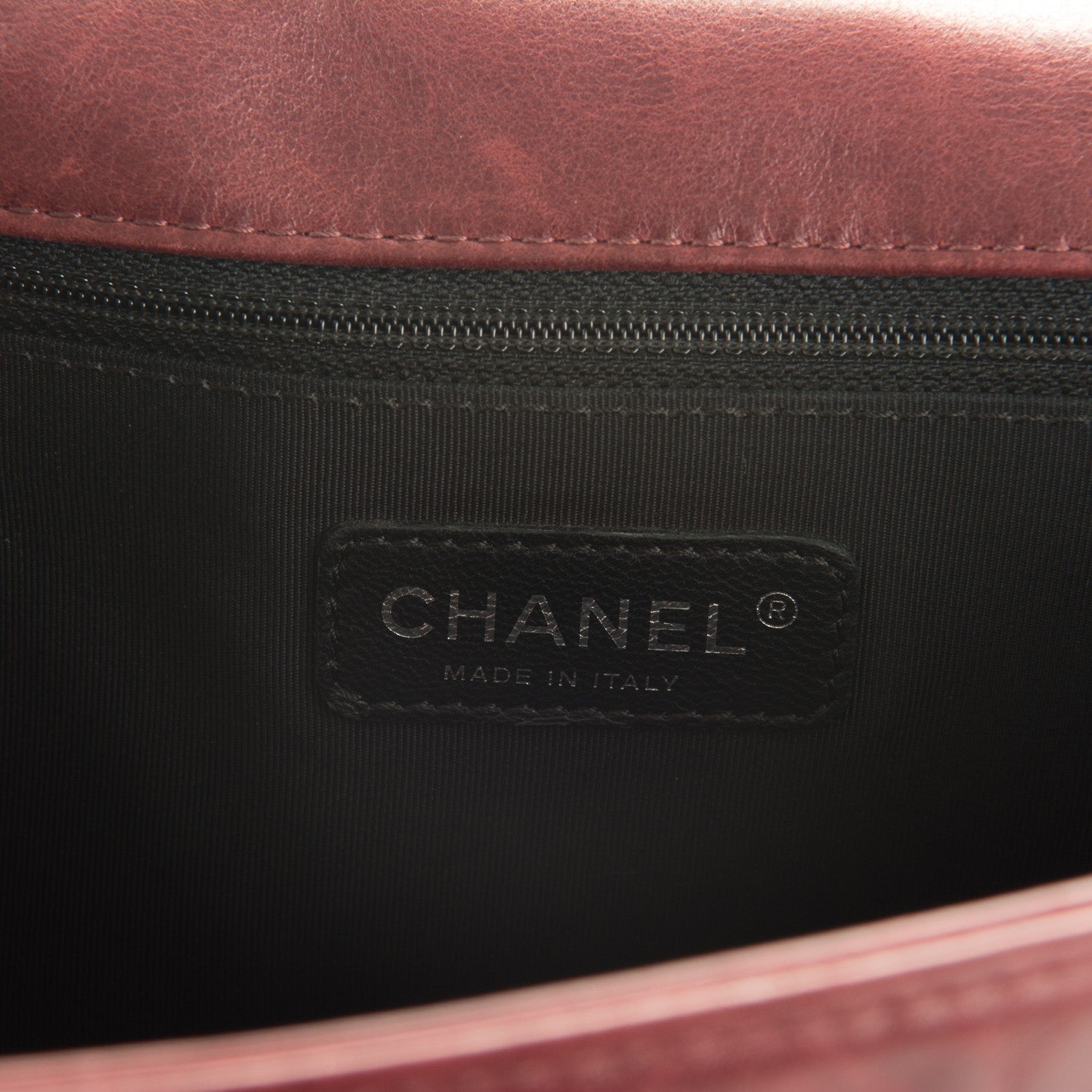 Chanel Calfskin Quilted Double Stitch Large Boy Flap Burgundy 7 of 8