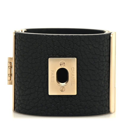 Chanel Calfskin CC Wide Cuff S Black 1 of 7