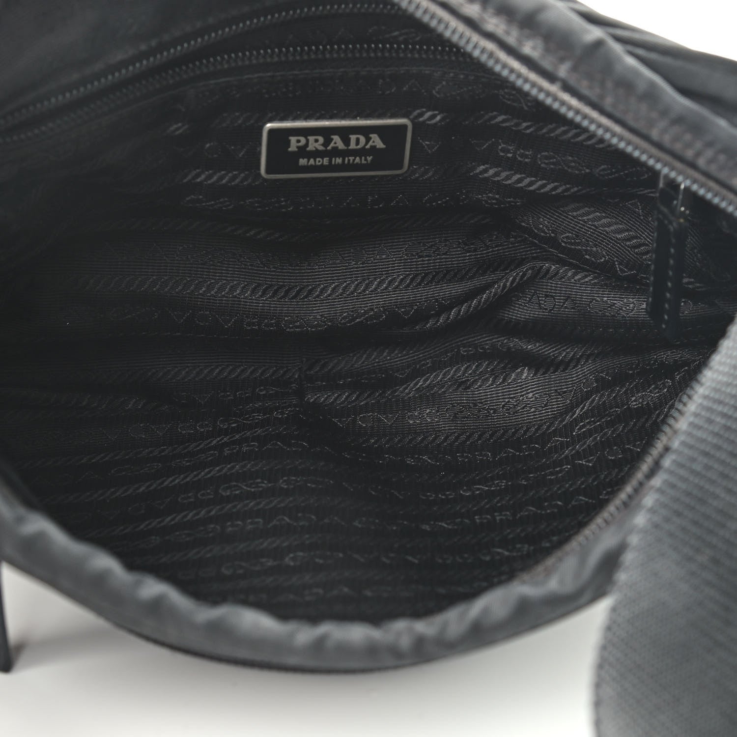 Prada Nylon Tessuto Messenger Bag Black 5 of 8