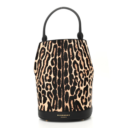 Burberry Prorsum Calf Hair Leopard Print The Bucket Bag Black 3 of 9