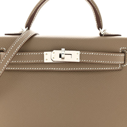 Hermes Epsom Mini Kelly Sellier 20 Etoupe 7 of 10