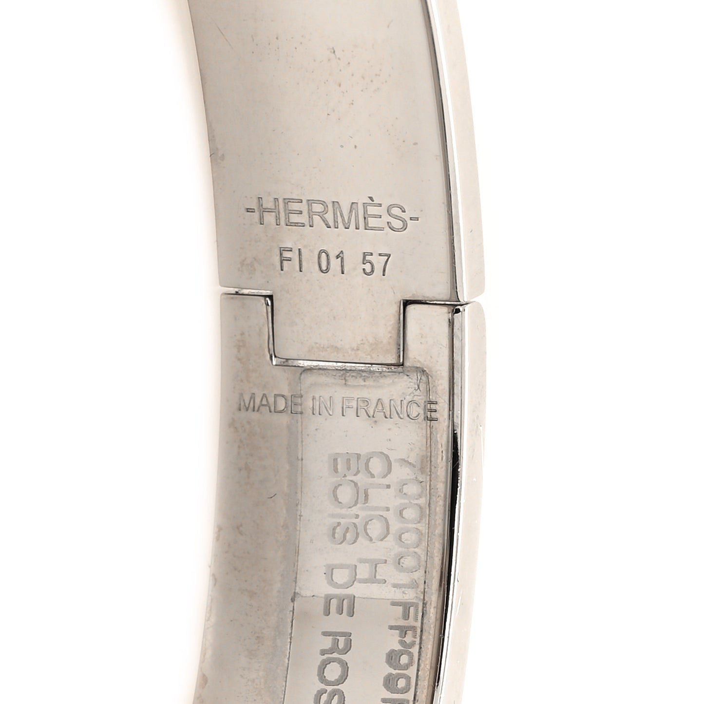 Enamel Narrow Clic Clac H Bracelet PM Bois de Rose