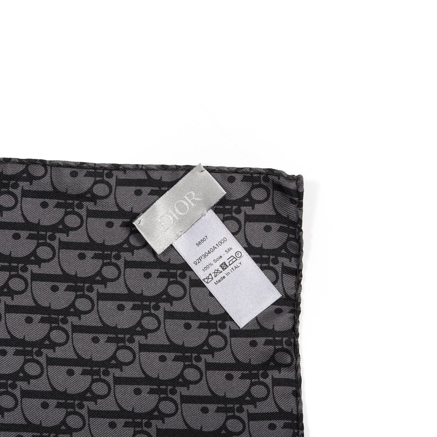 Silk Monogram Pocket Squares Set of 3 Black