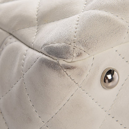 Chanel Calfskin Python Quilted Large Cambon Bowler White 14 of 26