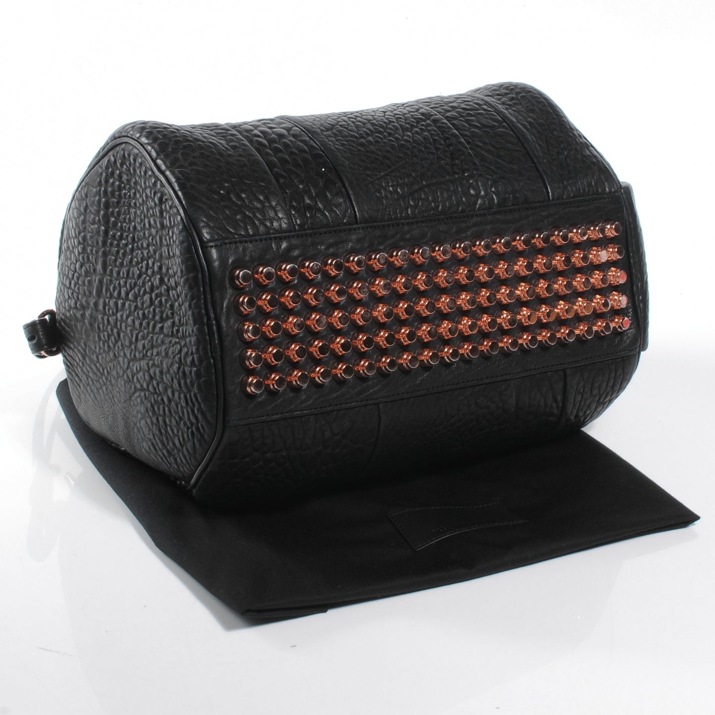 Leather Rocco w Rose Gold Hardware Black