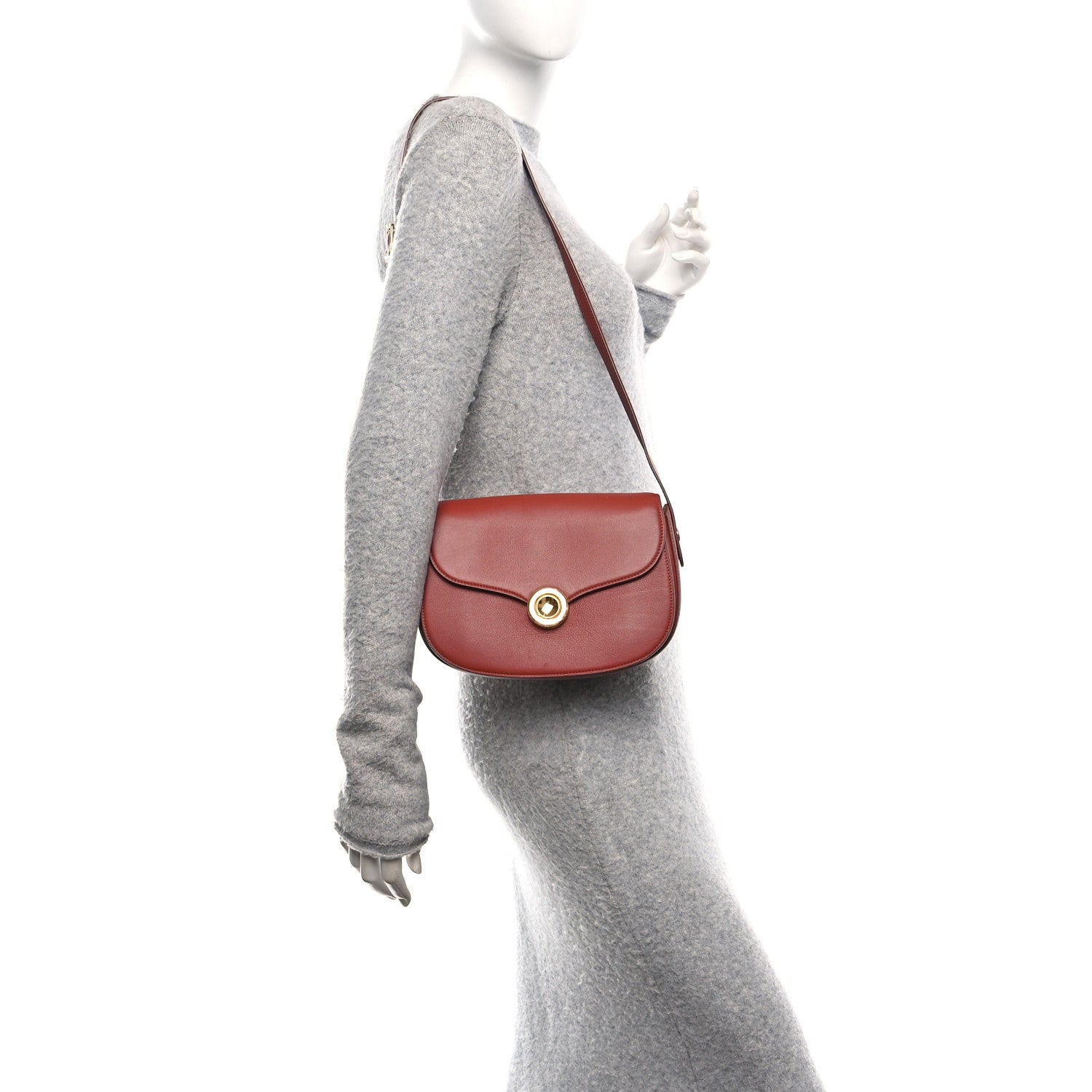 Loro Piana Grained Calfskin Small Ghiera Bag Deep Kummel 2 of 9