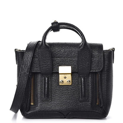 3.1 Phillip Lim 3.1 Textured Calfskin Mini Pashli Satchel Black 1 of 7