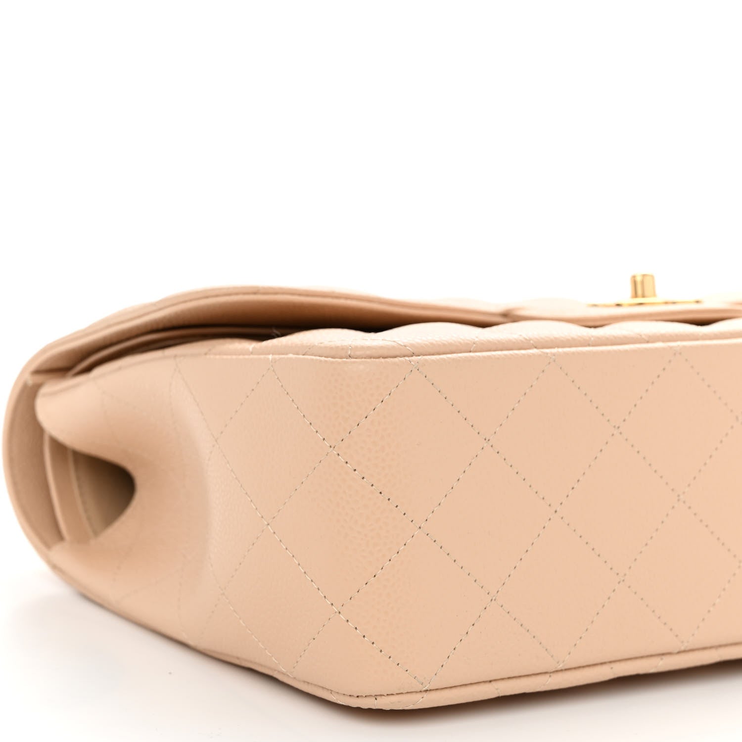 Chanel Caviar Quilted Jumbo Double Flap Light Beige 9 of 10