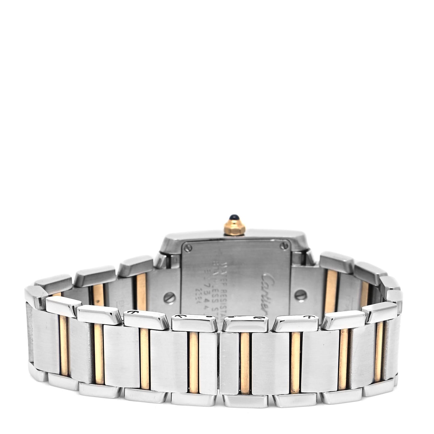 Stainless Steel 18K Yellow Gold 20mm Tank Francaise Quartz Watch