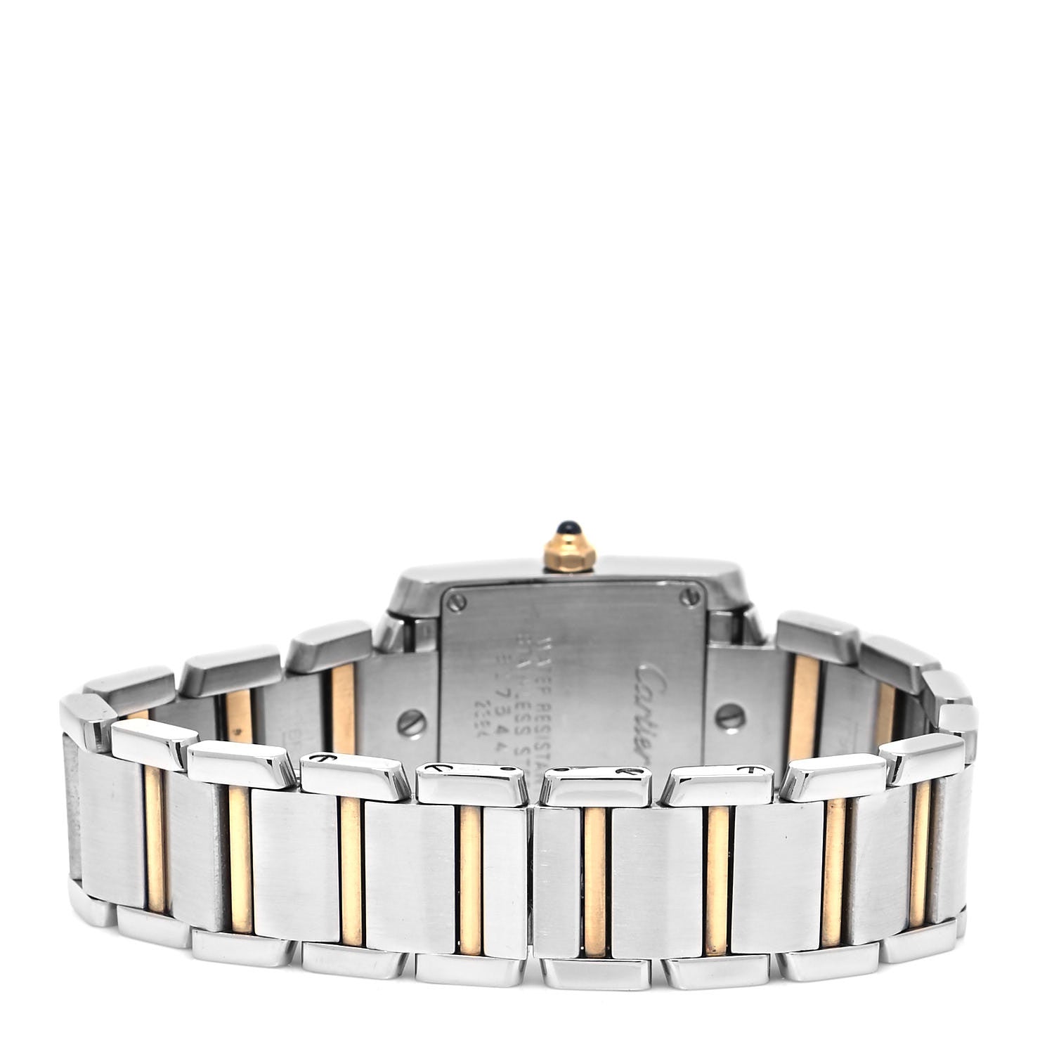 Cartier Stainless Steel 18K Yellow Gold 20mm Tank Francaise Quartz Watch 3 of 4