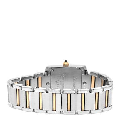 Cartier Stainless Steel 18K Yellow Gold 20mm Tank Francaise Quartz Watch 3 of 4