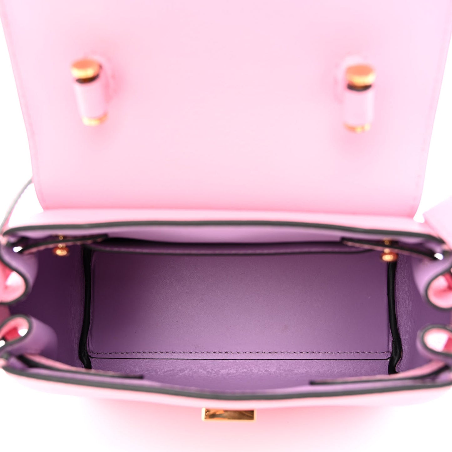 Grained Calfskin Small La Medusa Top Handle Bag Pink