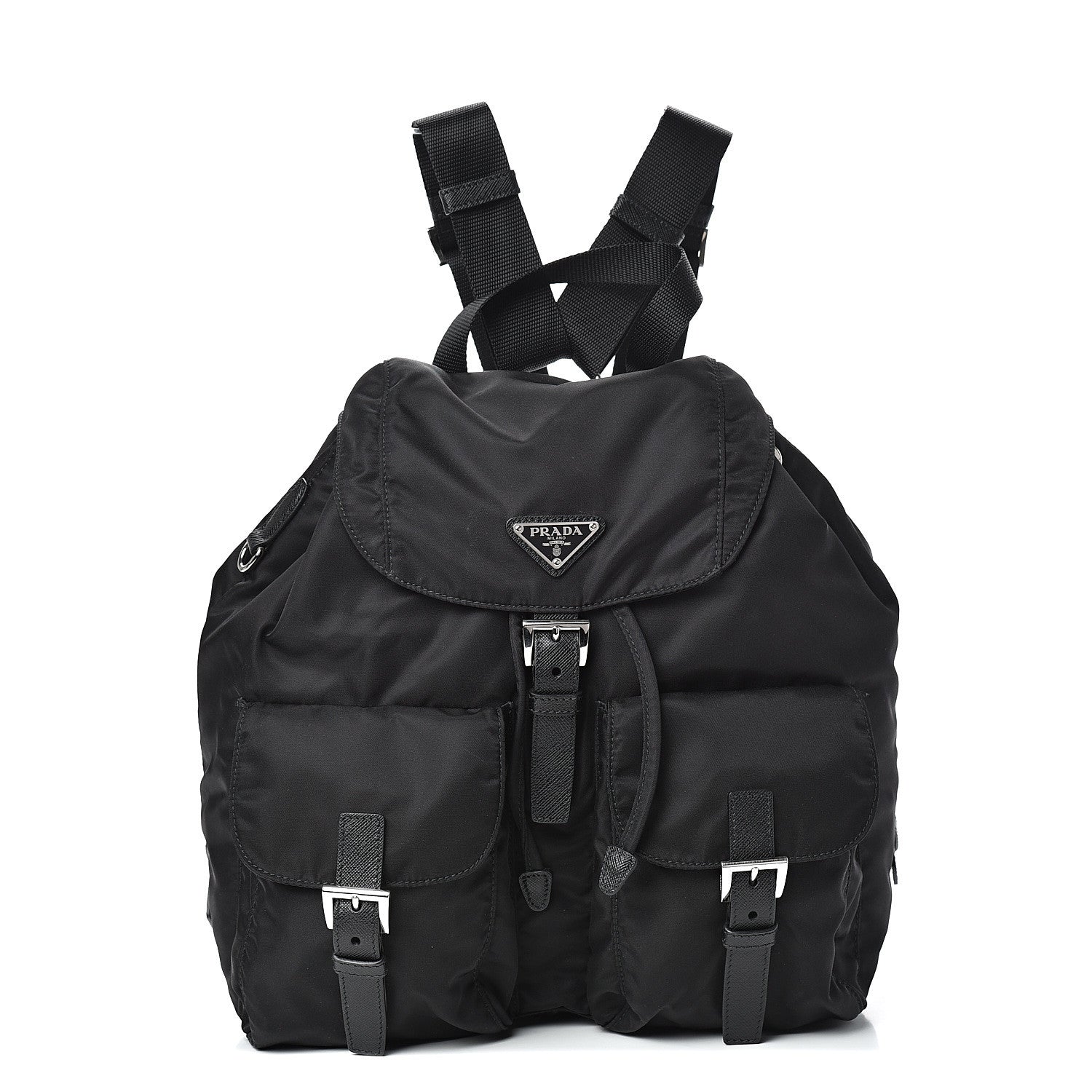 Prada Nylon Vela Medium Backpack Black 2 of 11
