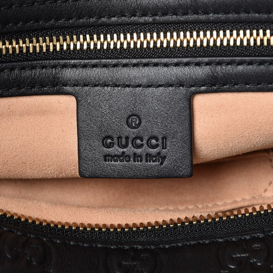 Guccissima Signature Large Linea A Hobo Black