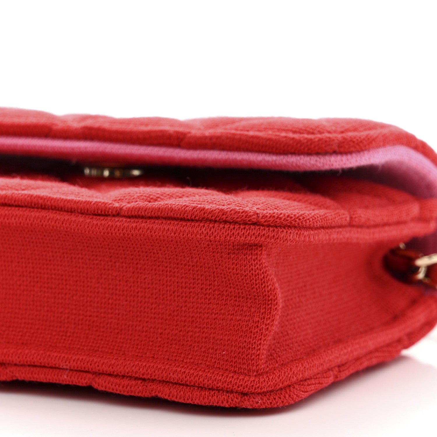 Chanel Jersey Quilted Micro Mini Flap Red 10 of 11
