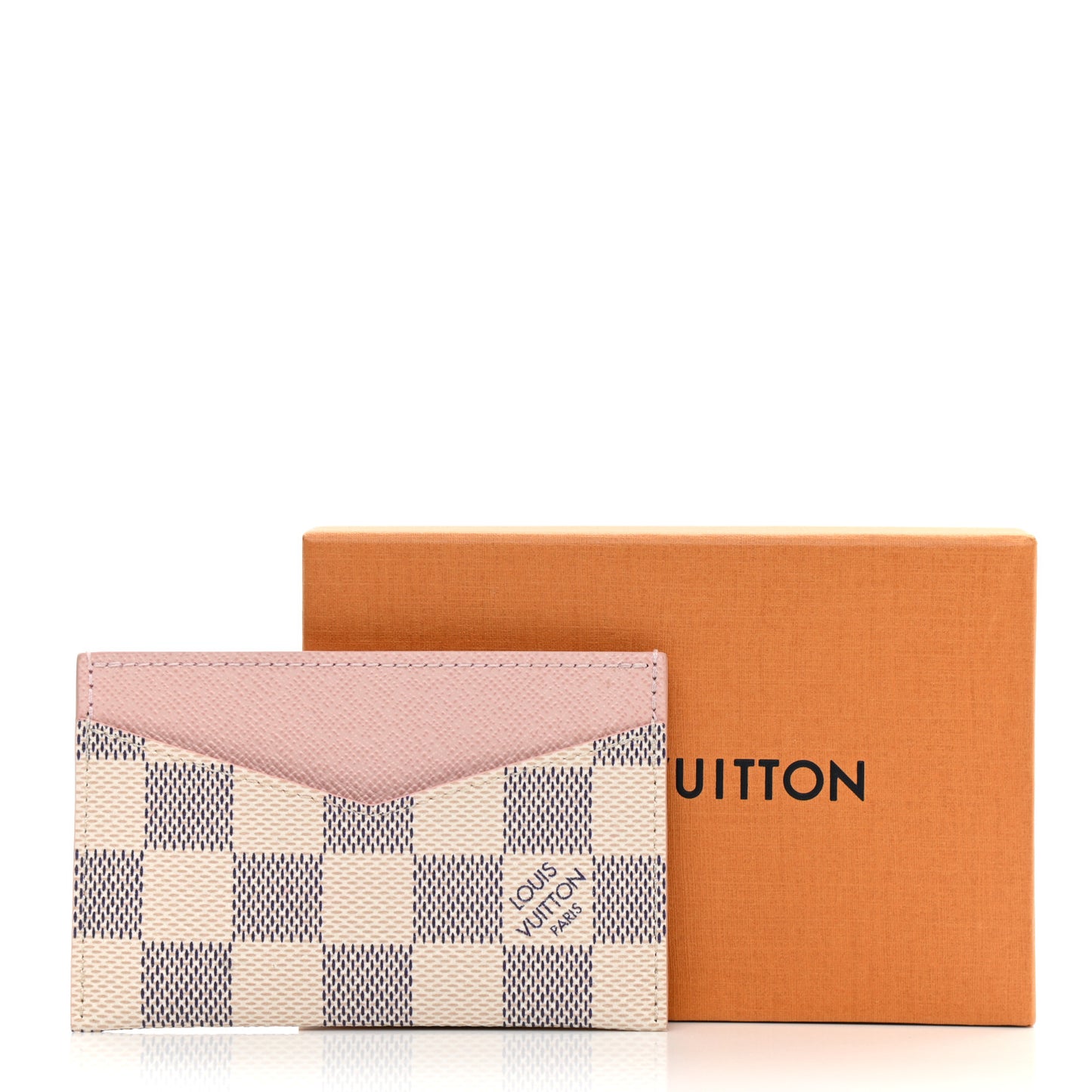 Damier Azur Daily Card Holder Rose Ballerine