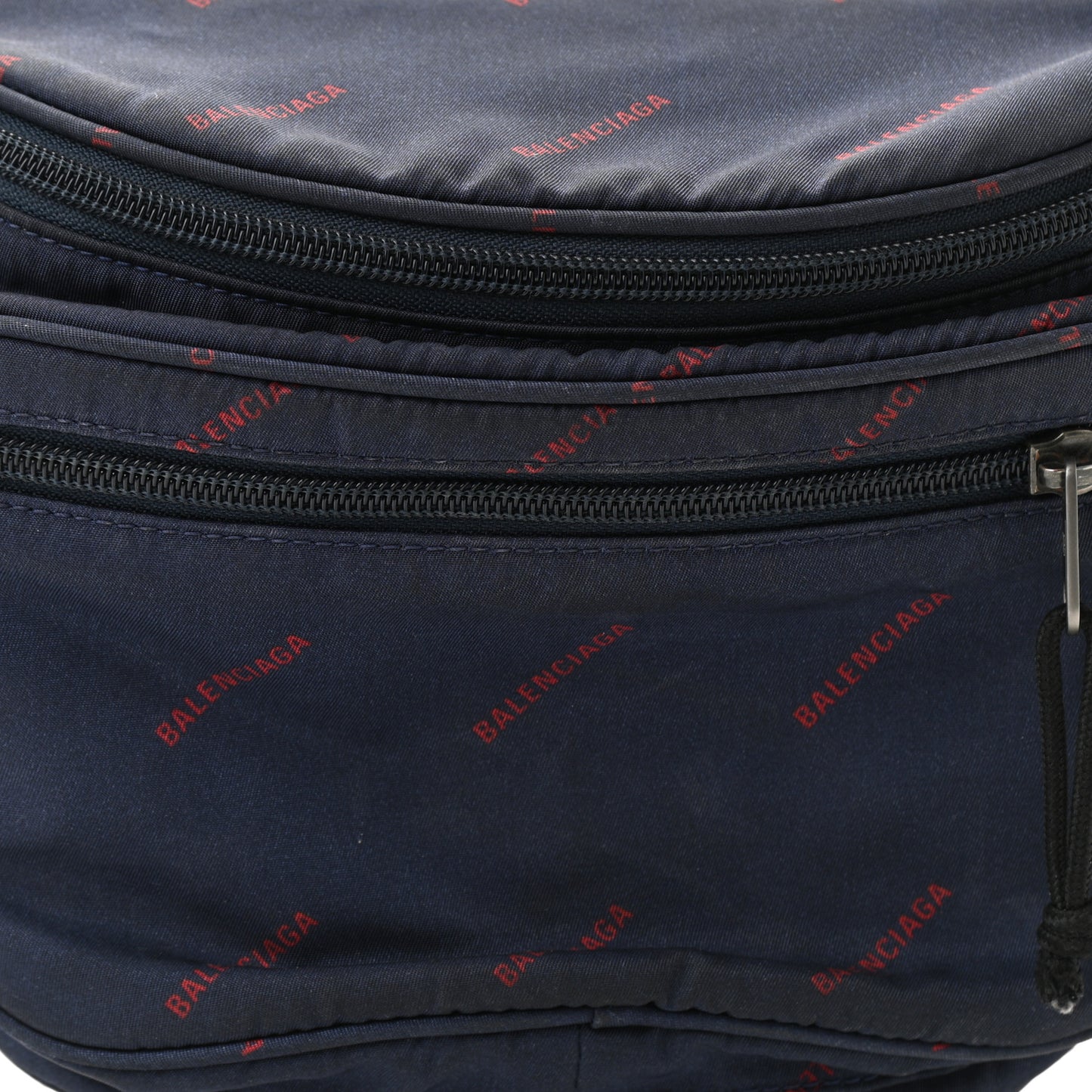 Twill Nylon Allover Logo Explorer Beltpack Bleu Canopee Rouge