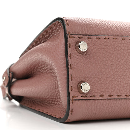 Fendi Cuoio Romano Selleria Bi-Color Mini Peekaboo Iconic Satchel English Rose Camelia 5 of 9