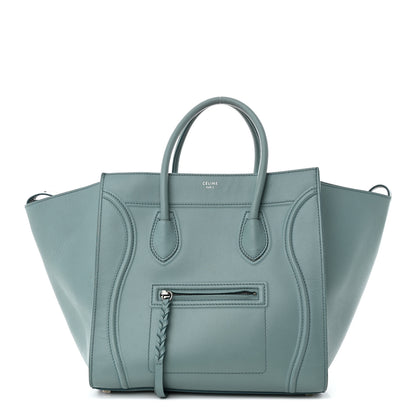 Celine Baby Grained Calfskin Medium Phantom Luggage Glacier 1 of 15