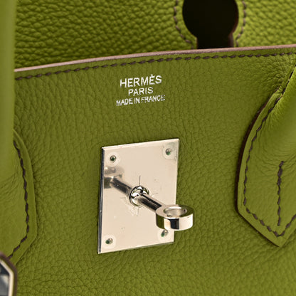 Hermes Togo Birkin 30 Vert Anis 6 of 11