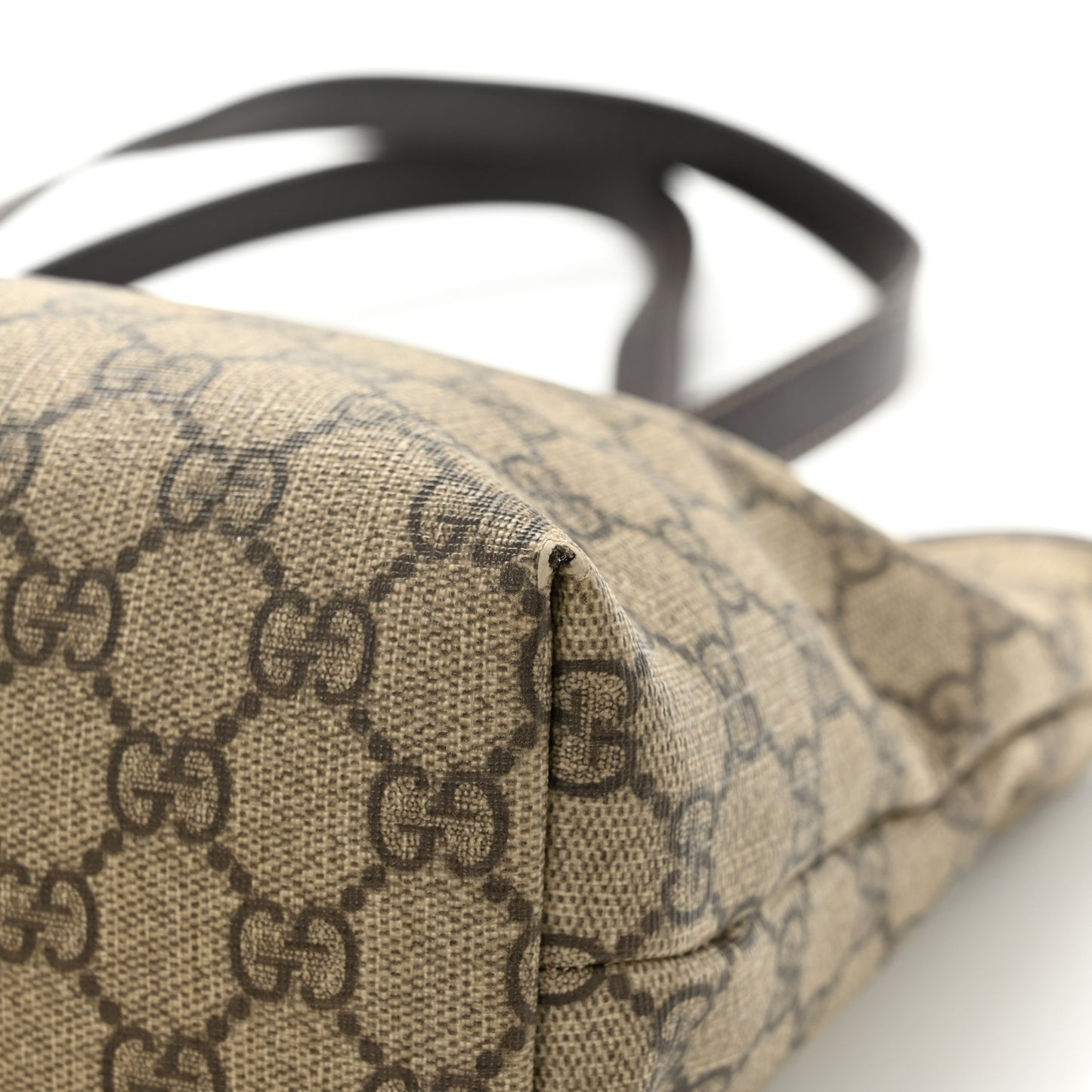 GG Supreme Monogram Small Joy Tote Dark Brown