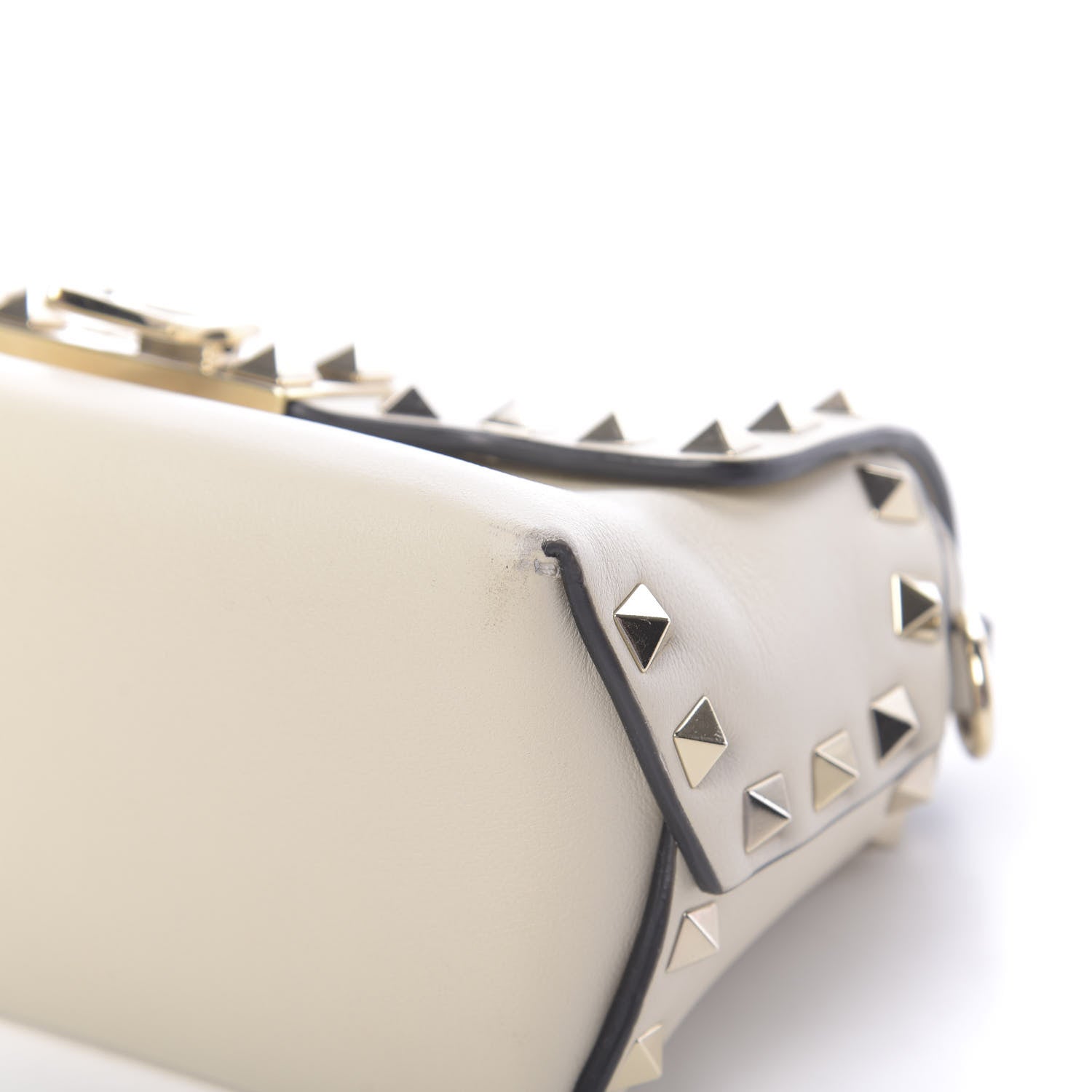 Valentino Garavani Vitello Mini Rockstud Crossbody Bag Light Ivory 8 of 11