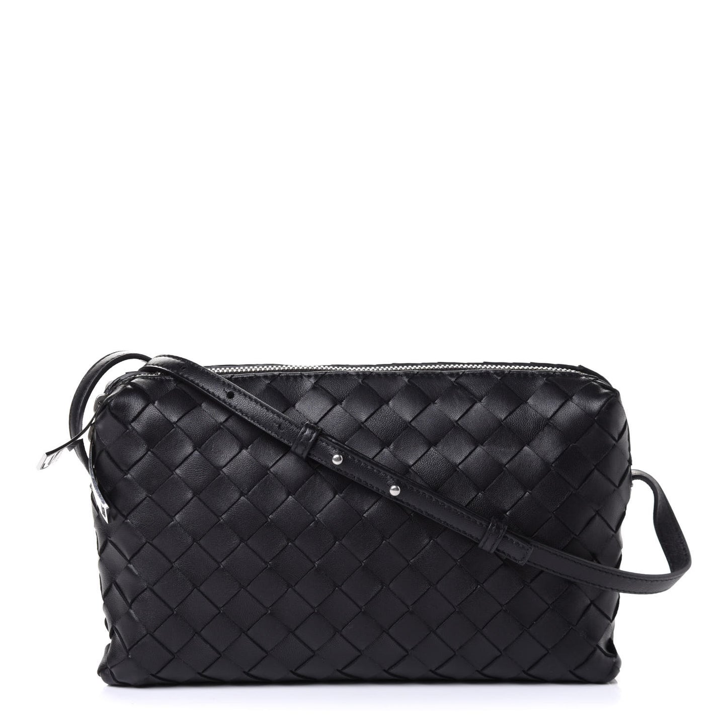 Nappa Intrecciato Mini Crossbody Black