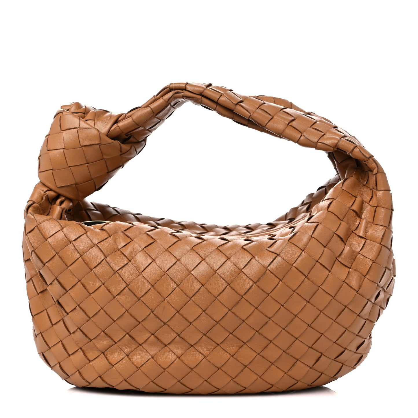 Nappa Intrecciato Teen Jodie Hobo Caramel