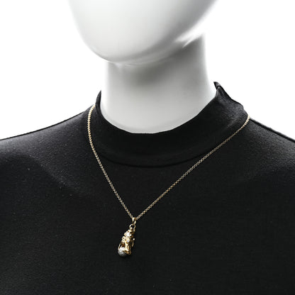 John Hardy 18K Yellow Gold Diamond Blue Sapphire Legends Naga Pendant Necklace 2 of 4