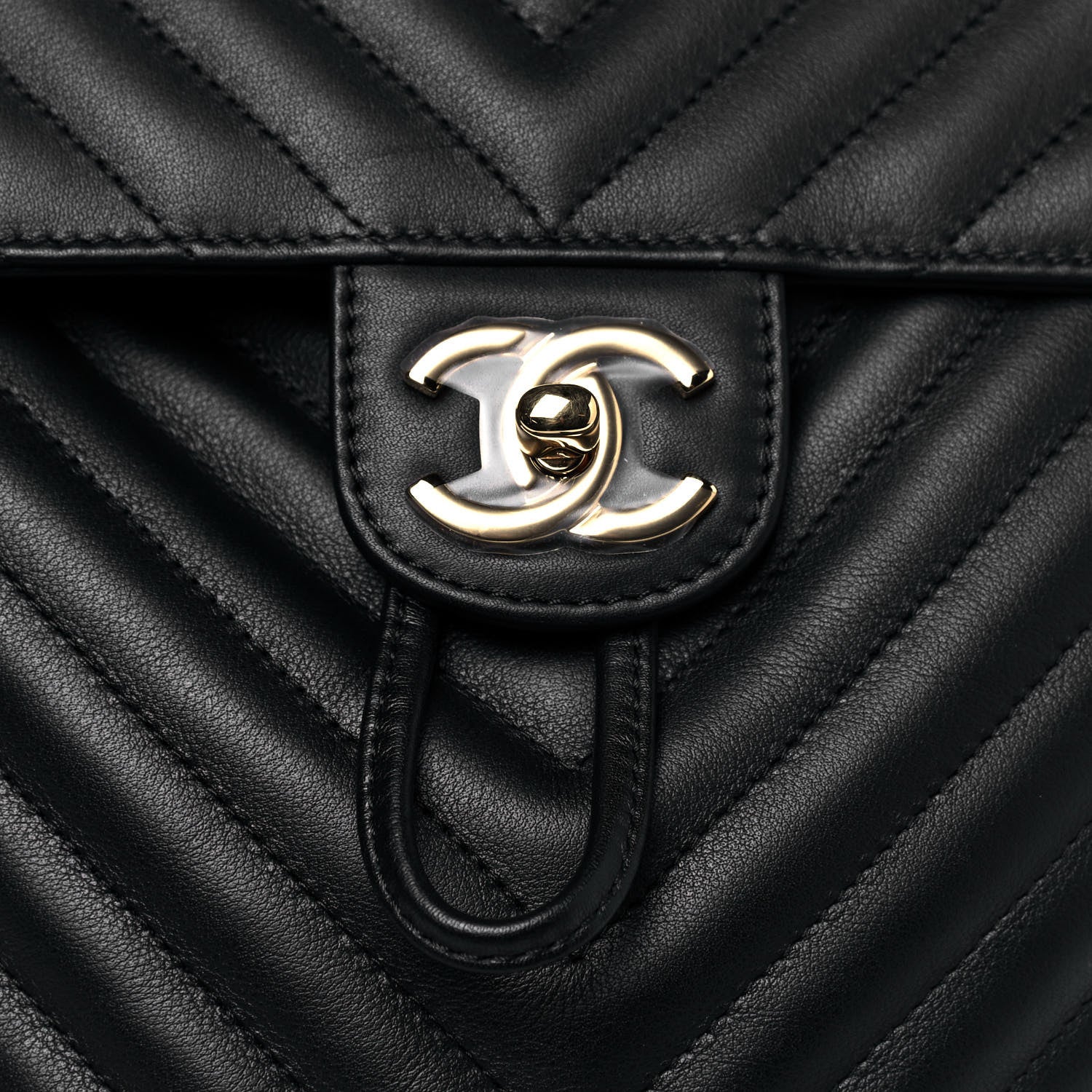 Chanel Calfskin Chevron Quilted Large Urban Spirit Backpack Black 8 of 12