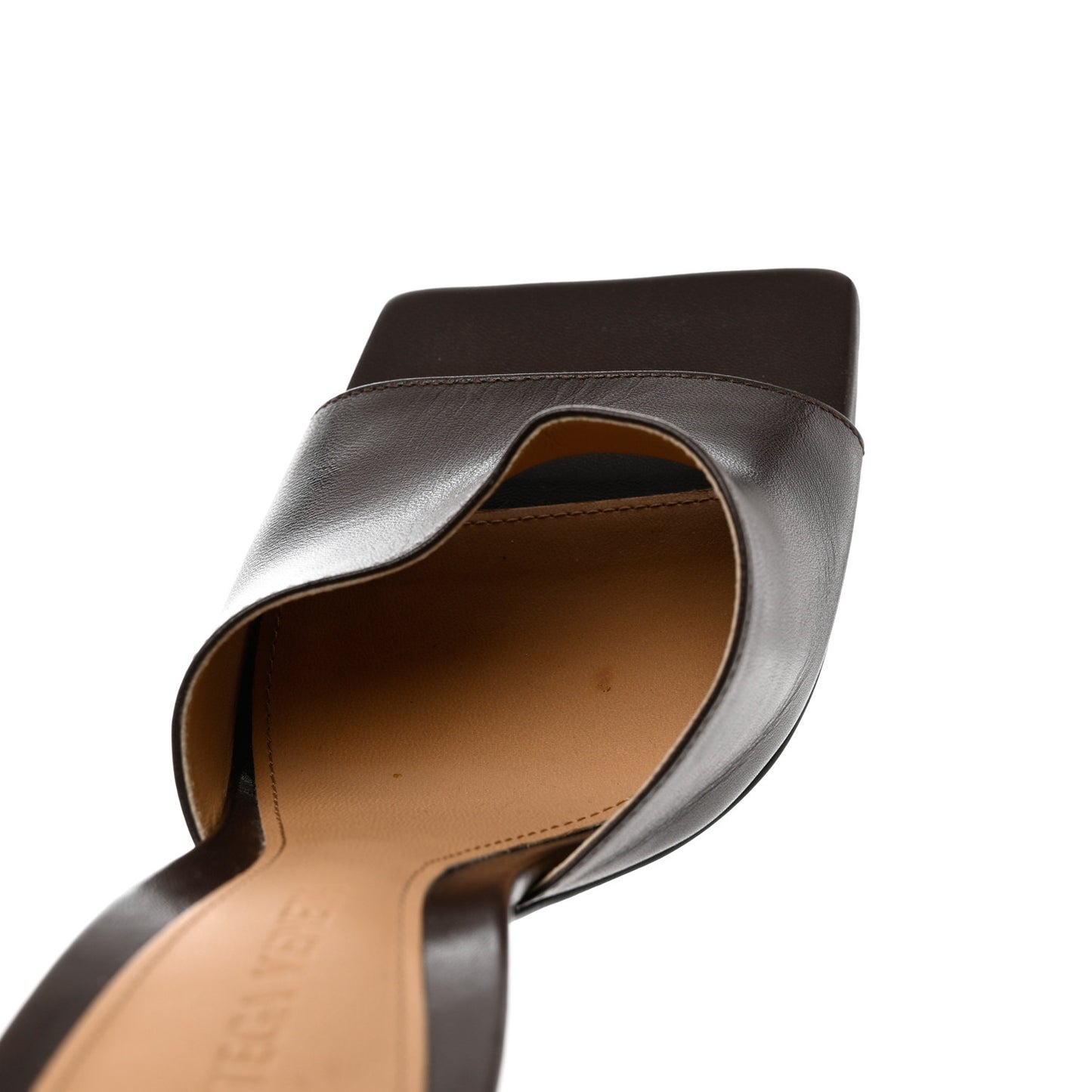 Lambskin Stretch Mule Sandals 37.5 Black