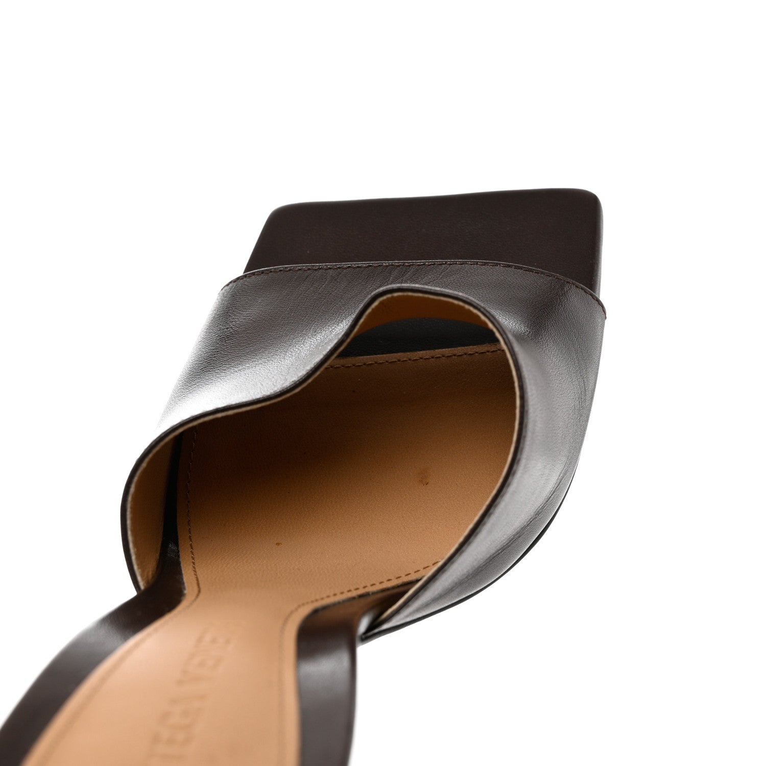 Bottega Veneta Lambskin Stretch Mule Sandals 37.5 Black 8 of 10