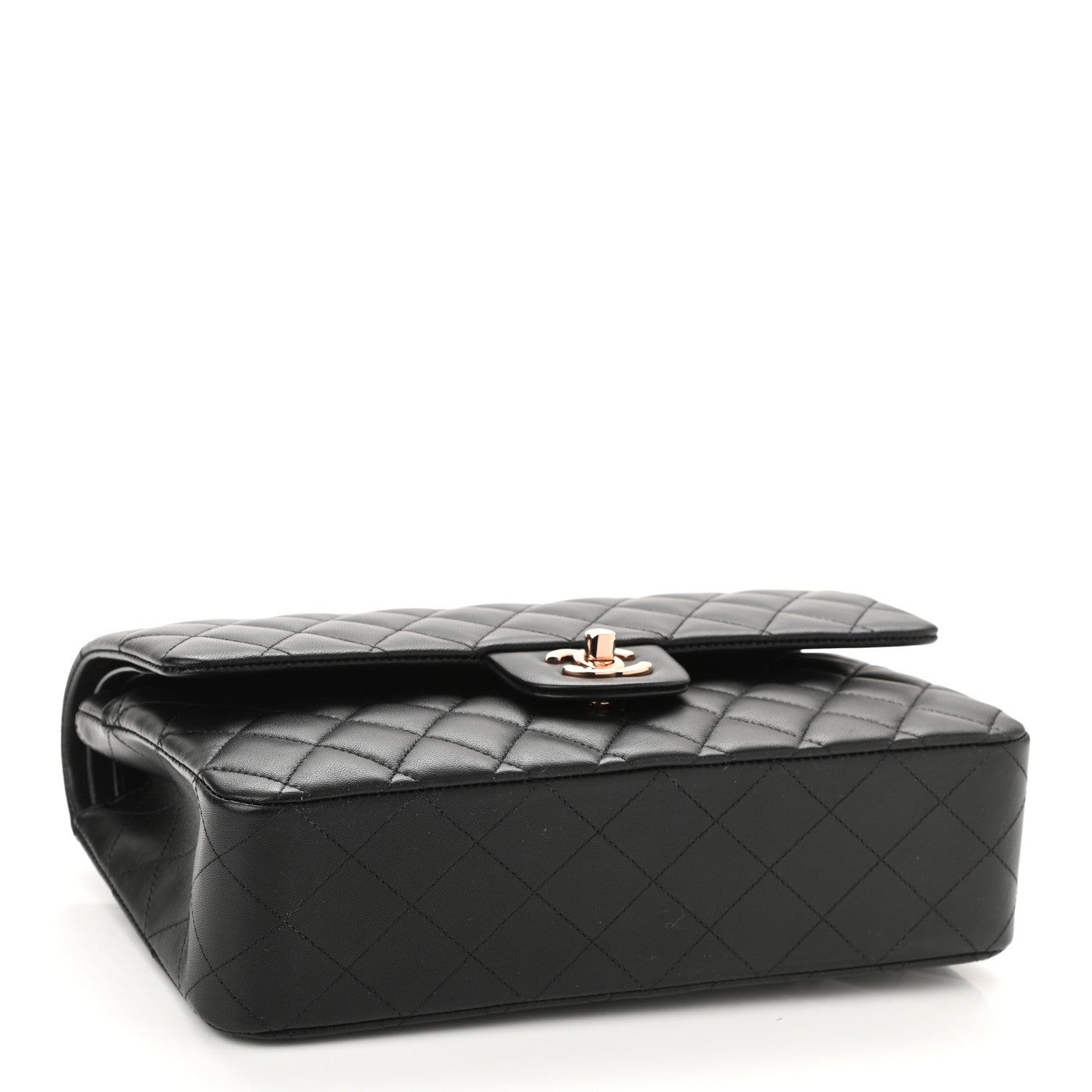 Chanel Lambskin Quilted Medium Double Flap Black 4 of 11