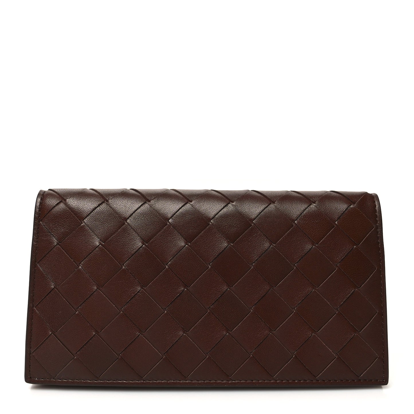 Nappa Intrecciato Long Slim Wallet Acorn