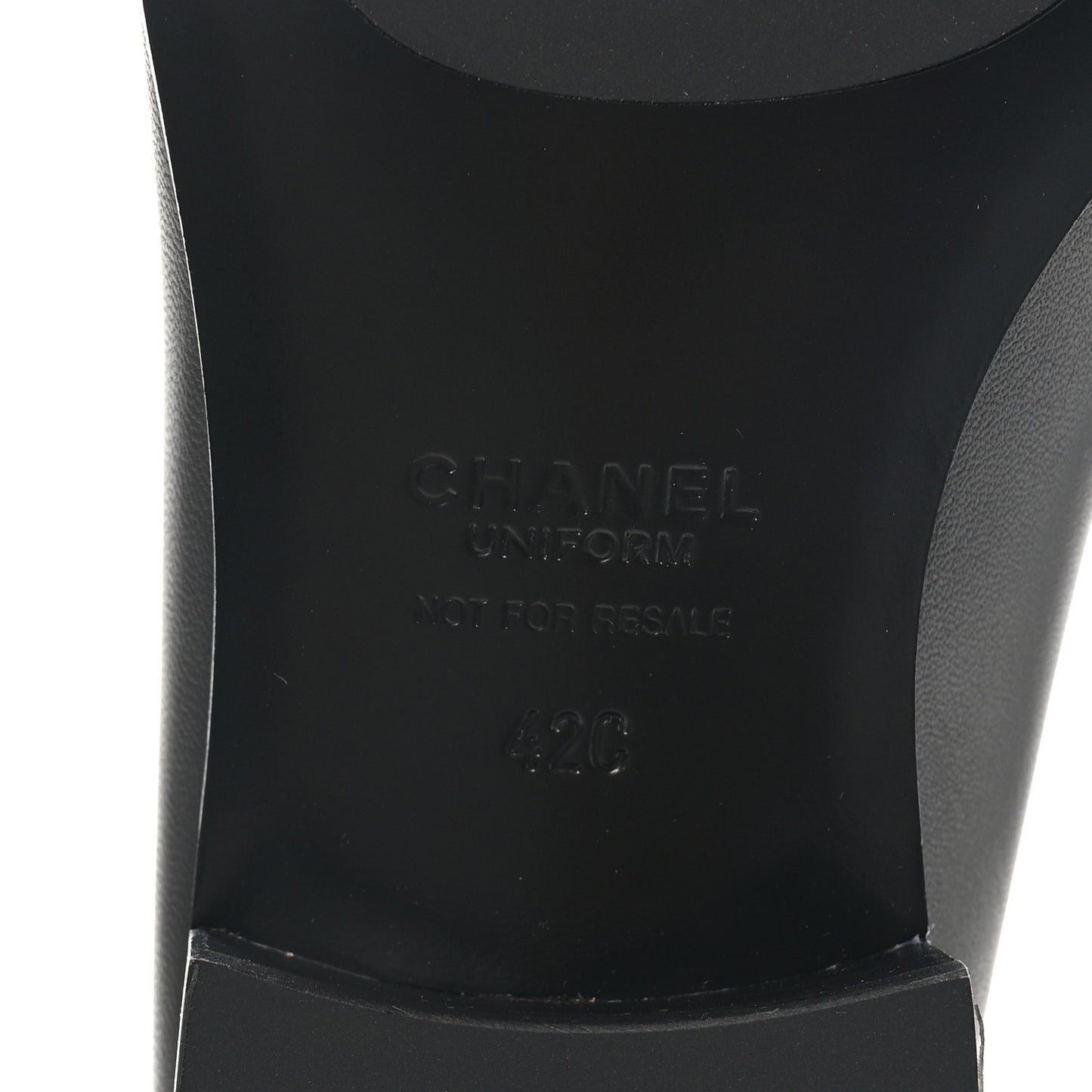 Lambskin Mens Stitched CC Loafers 42 Black