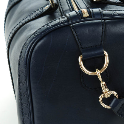 Gucci Calfskin Microguccissima Trim Medium Boston Blue Sapphire 6 of 10