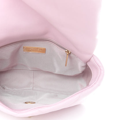 Chanel Lambskin Quilted Medium 19 Flap Light Pink 5 of 11