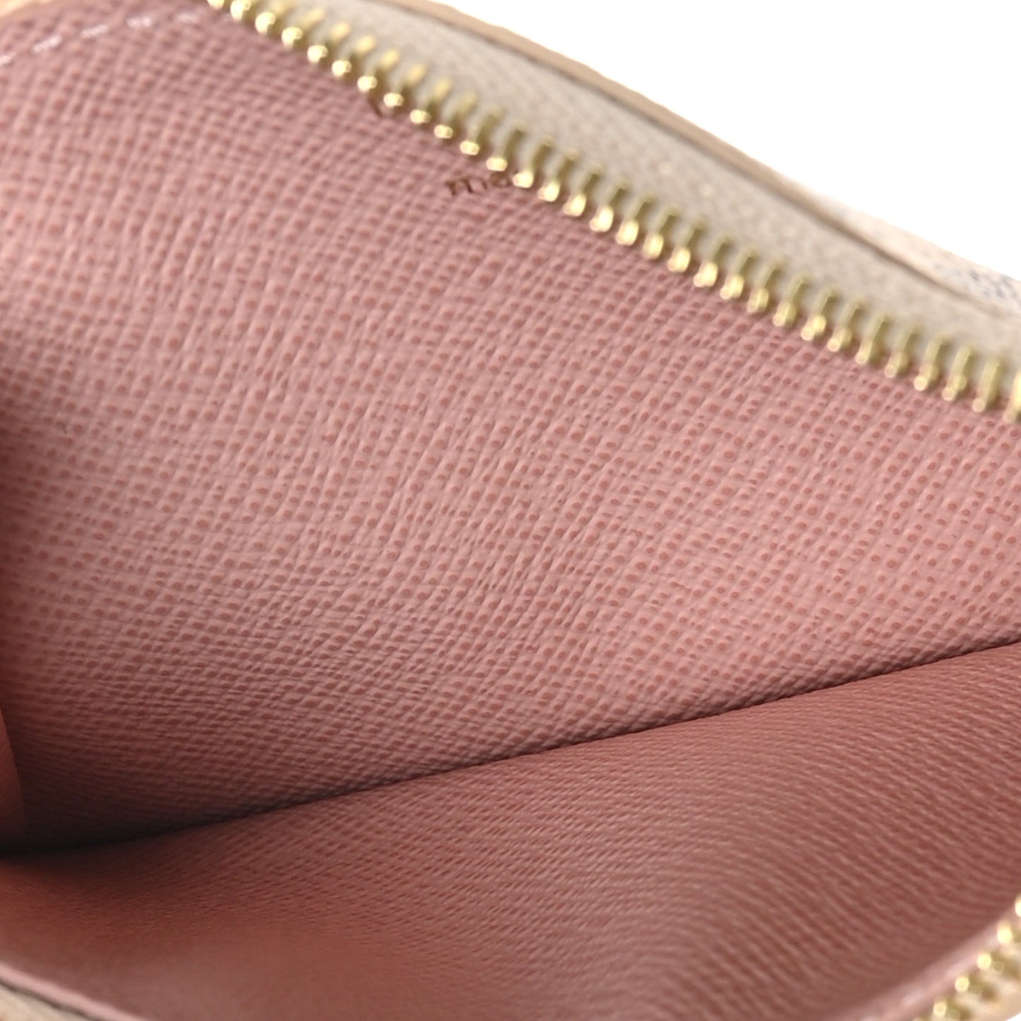 Damier Azur Zipped Romy Card Holder  Rose Ballerine
