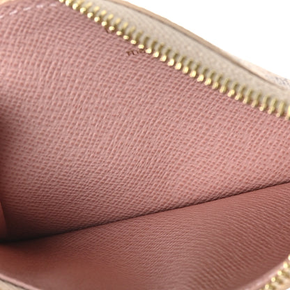 Louis Vuitton Damier Azur Zipped Romy Card Holder  Rose Ballerine 5 of 7