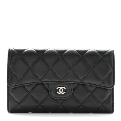 Chanel Lambskin Quilted Small Flap Wallet Black 1 of 12