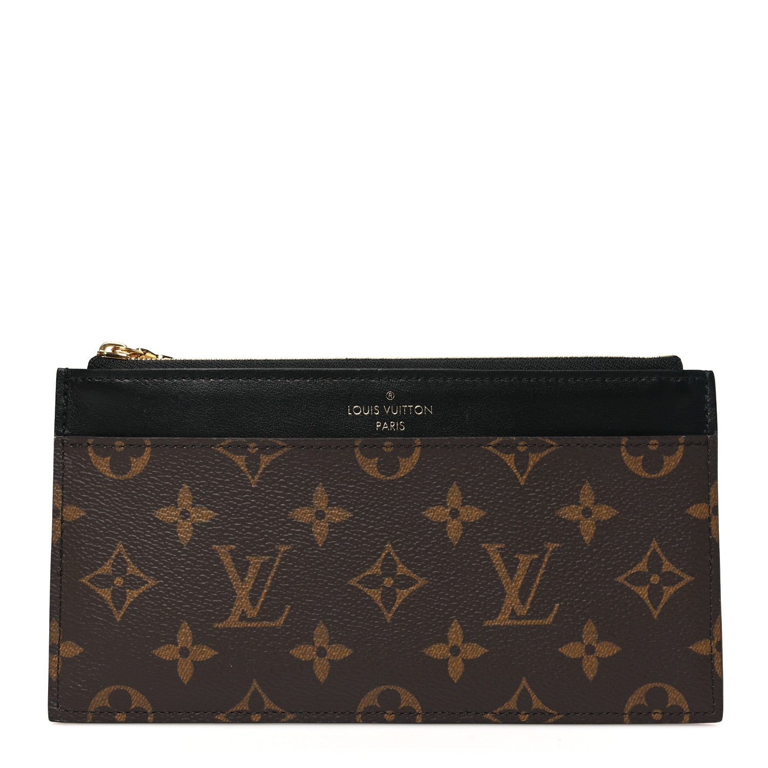 Louis Vuitton Monogram Slim Purse Black 1 of 8