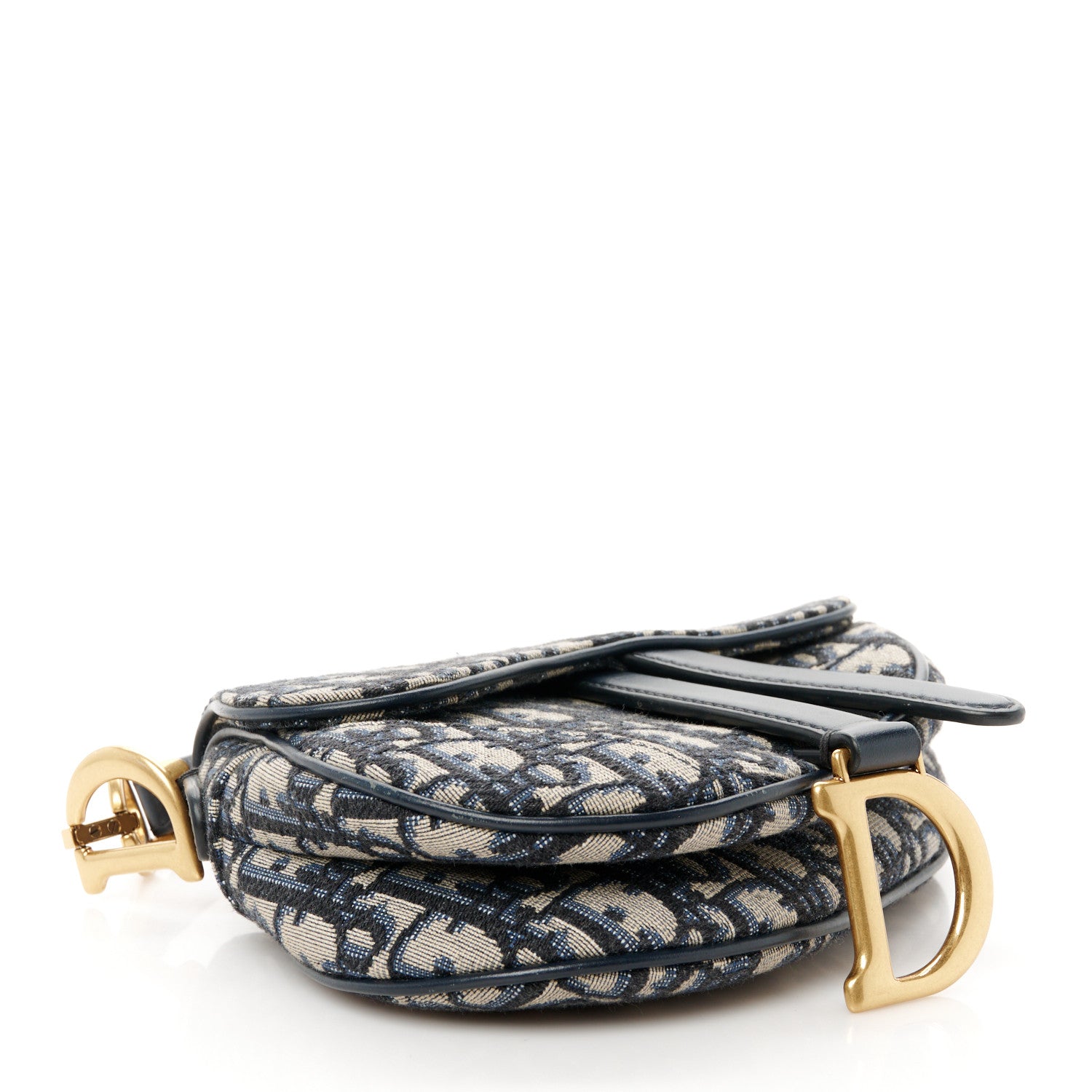 Christian Dior Oblique Mini Saddle Bag Blue 4 of 10