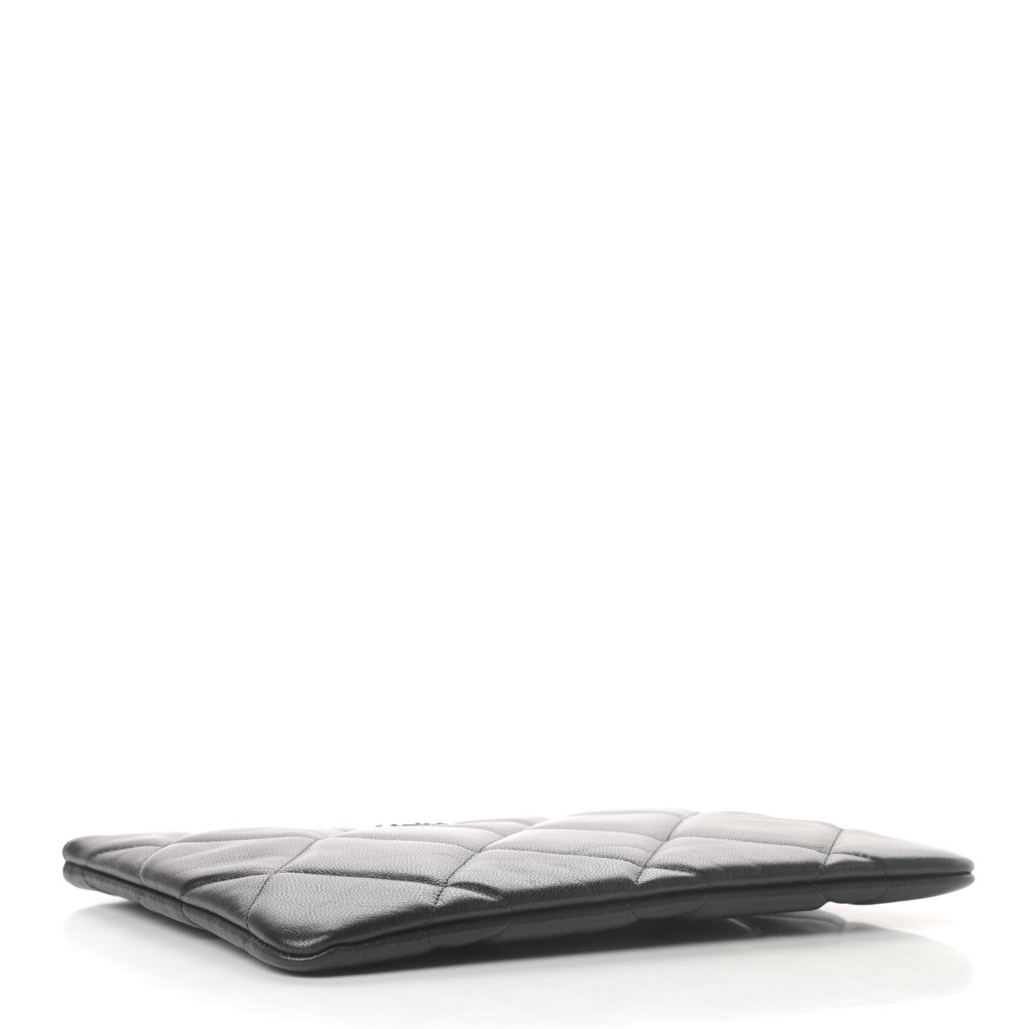 Chanel Goatskin Quilted Large Chanel 19 Cosmetic Case Black 4 of 8