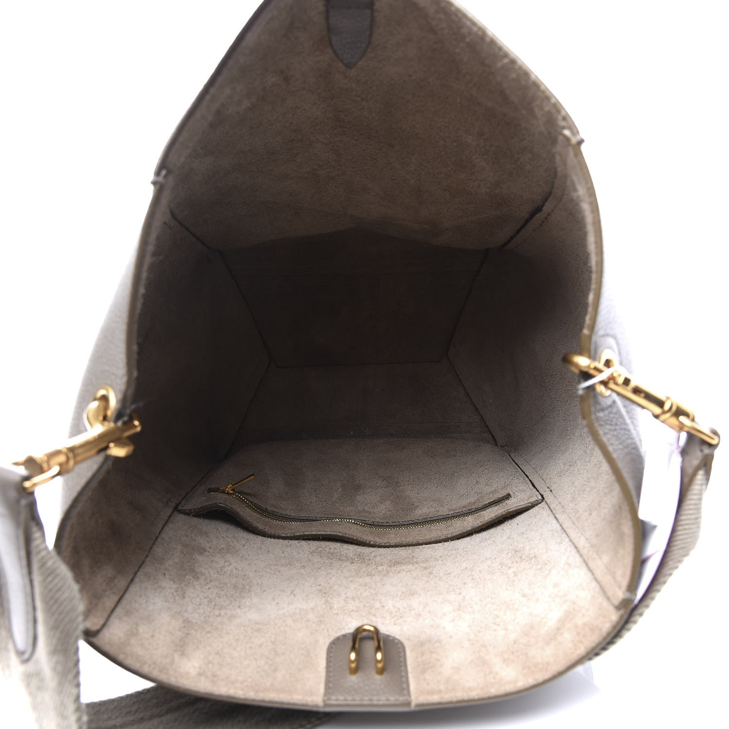 Celine Soft Grained Calfskin Sangle Bucket Bag Taupe 5 of 12