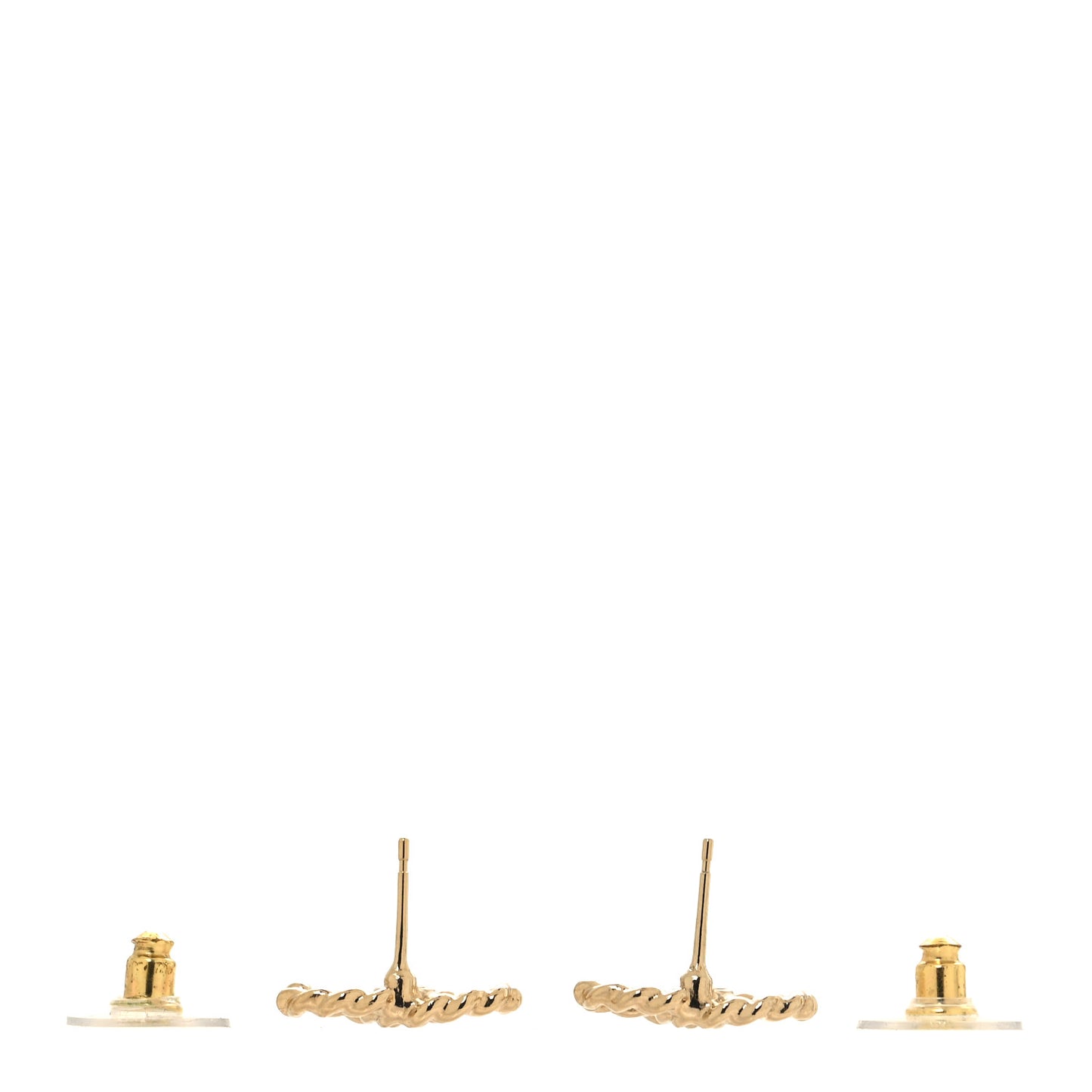 Twisted CC Earrings Light Gold