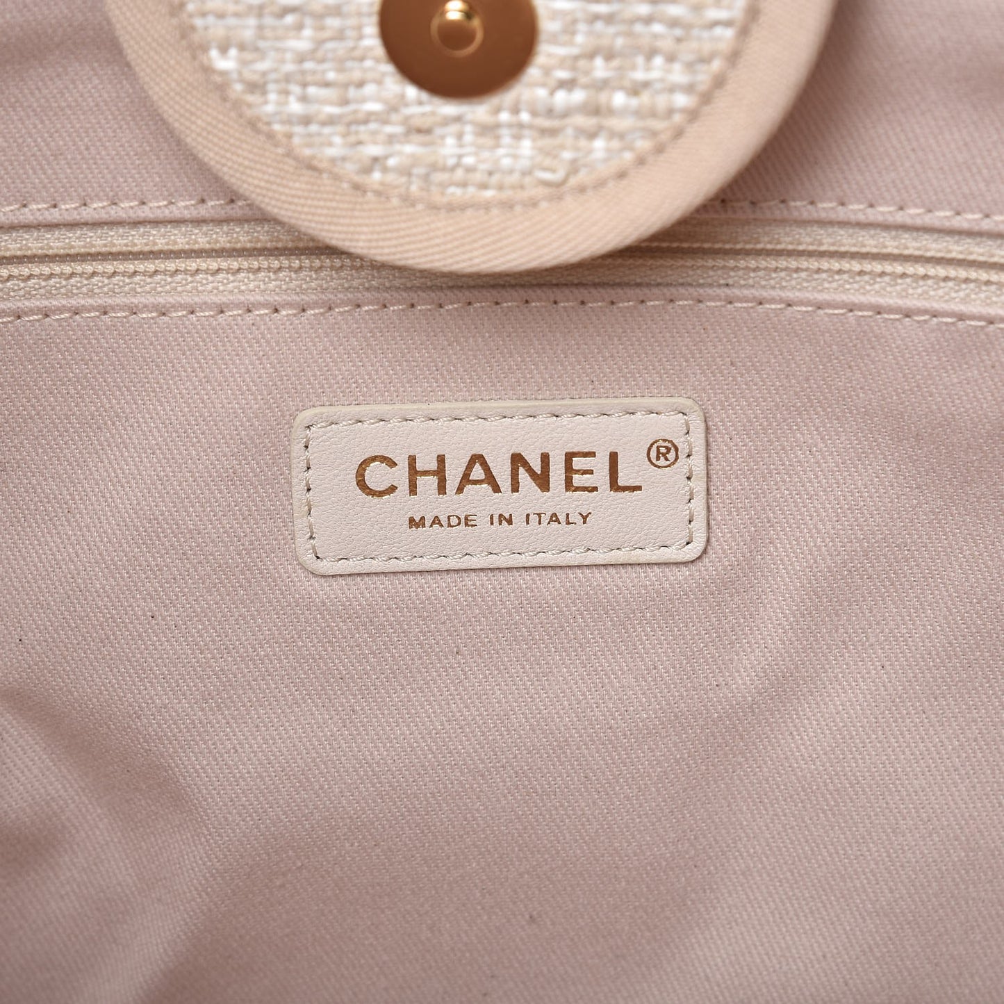 Canvas Large Deauville Tote Light Beige